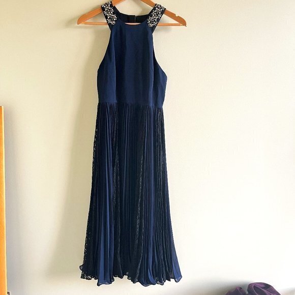 New Rebecca Taylor Sleeveless Pleated Embellished - Picture 5 of 12